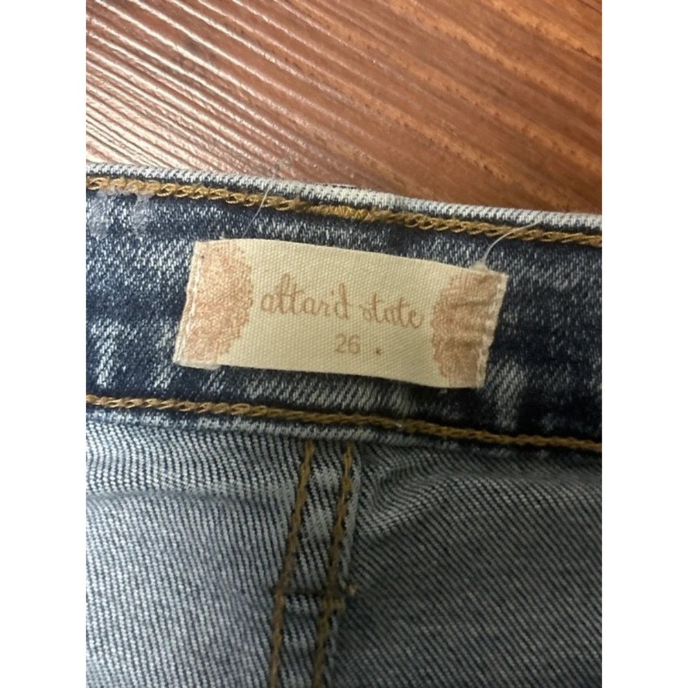 Altar'd State Skinny Jeans 26 Blue High Rise Raw Hem Acid Wash Denim Distressed - Picture 3 of 3